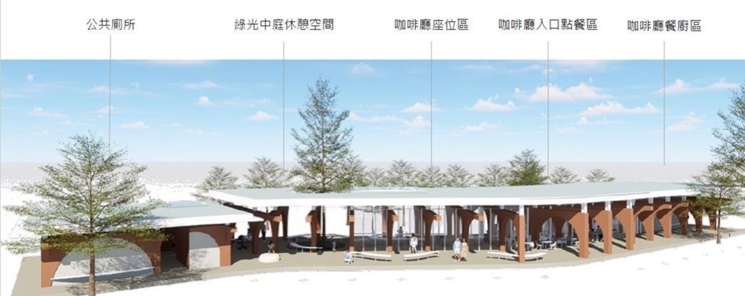 八卦窯意象大型簷廊設計